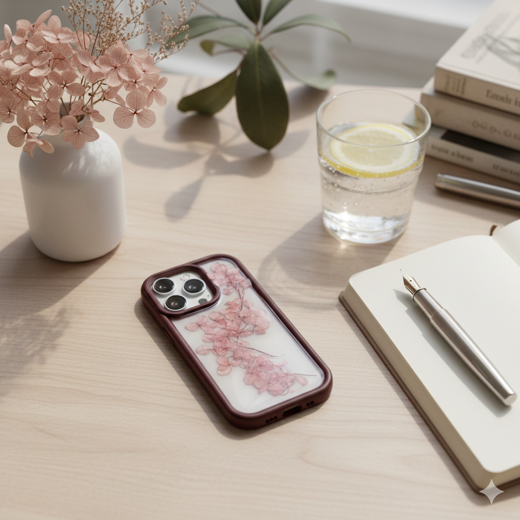 Cover con Fiori Rosa